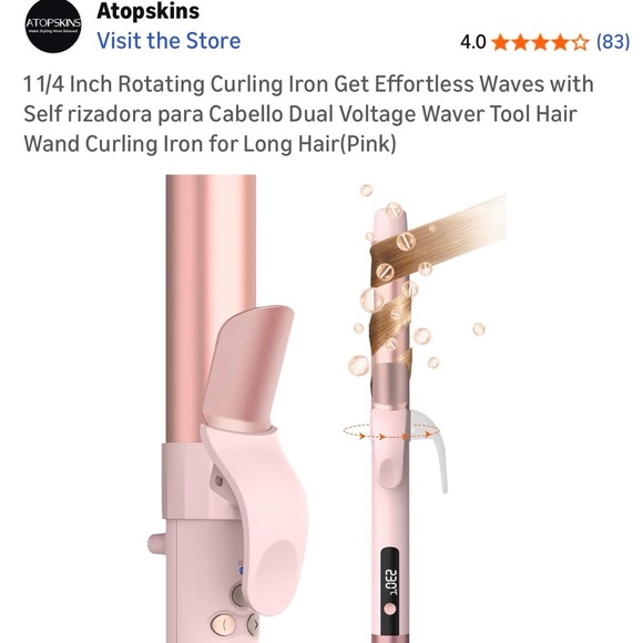 Other - 11/4 Inch Rotating Curling Iron wand